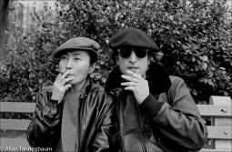 John and Yoko Smoke in Central Park - Archival Fine Art Print Signed by the Photographer