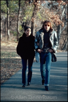 John and Yoko Walking in Central Park - Archival Fine Art Print Signed by the Photographer