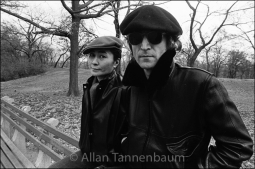 John and Yoko on a Bench in Central Park - Archival Fine Art Print Signed by the Photographer