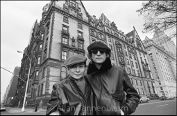 John and Yoko at the Dakota Wide - Archival Fine Art Print Signed by the Photographer