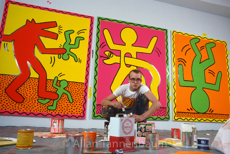 Keith Haring in His Studio Archival Fine Art Print Signed by the Photographer SoHo Blues Gallery