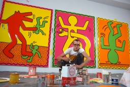 Keith Haring in His Studio - Archival Fine Art Print Signed by the Photographer