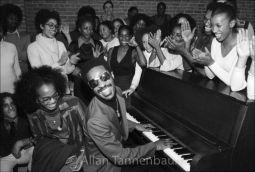 Stevie Wonder at Piano in Harlem - Archival Fine Art Print Signed by the Photographer