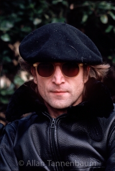 John Lennon in Central Park Leaves - Archival Fine Art Print Signed by the Photographer