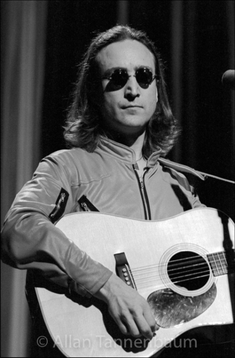 John Lennon Performing 1975 Guitar -Archival Fine Art Print Signed